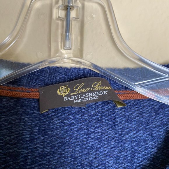 loro piana baby cashmere crew neck pullover sweater - Picture 2 of 5